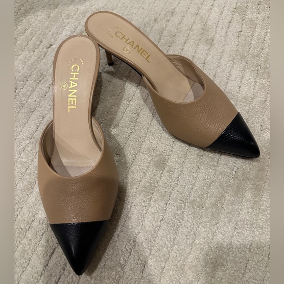 Chanel Two Tone Mules - Picture 2 of 8